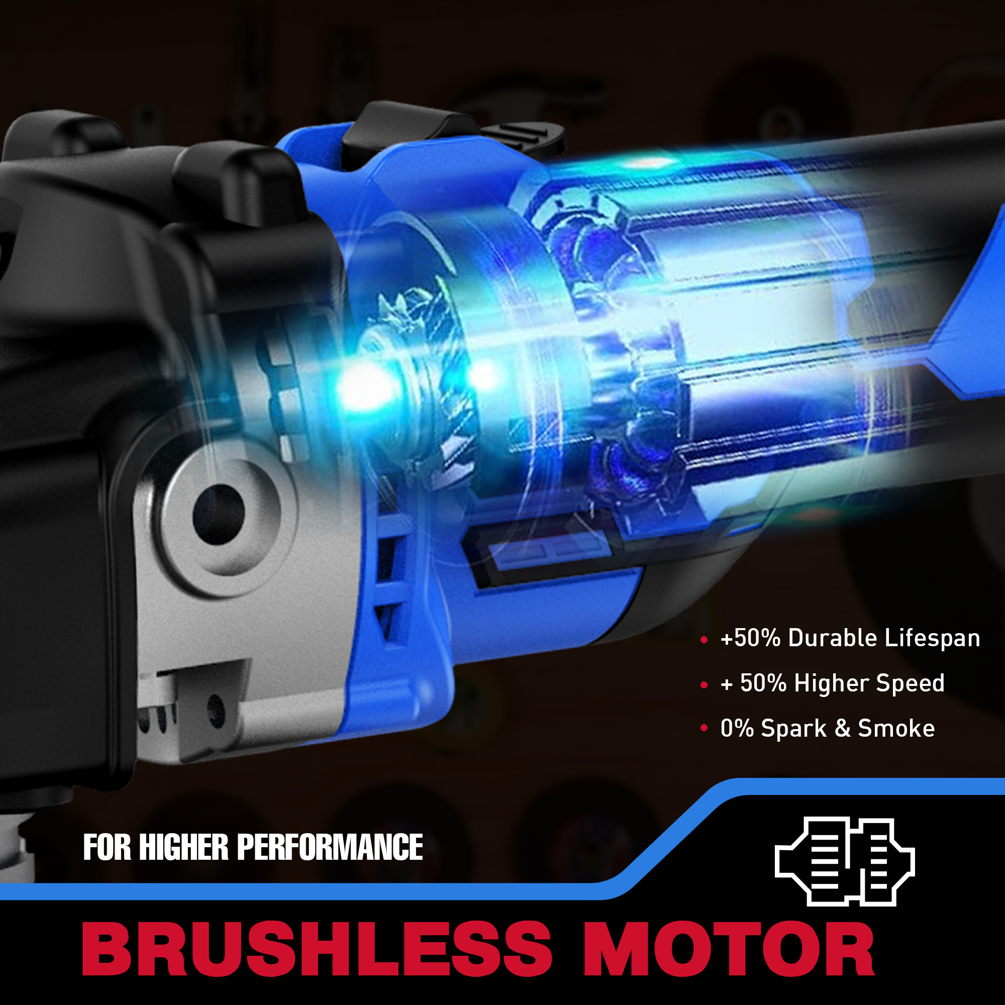 HEHUI Brushless Cordless Rotary Polisher 20V 6