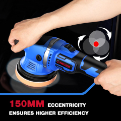 HEHUI 20V Max Brushless Cordless Dual Action Polisher Powerful 3000RPM Battery Polishers Buffer for Car Polishing Tools