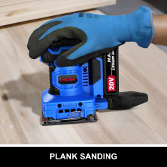 HEHUI 20V Max Cordless Plam Sander 12000 RPM Battery Power Compact 1/4 Sheet Sanders with Dust Bag