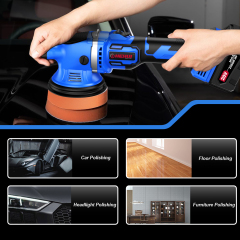 HEHUI 20V Max Brushless Cordless Dual Action Polisher Powerful 3000RPM Battery Polishers Buffer for Car Polishing Tools