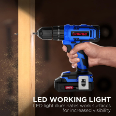 HEHUI 20V Cordless Drill 3/8 inch Compact Lightweight Wireless Battery Powered Power Drills Tools