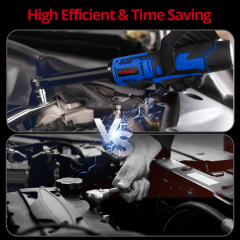 HEHUI 12V Extended Reach Cordless Ratchet Wrench 3/8" 45Nm Mini Battery Power Adjustable Wrenches Flex Head