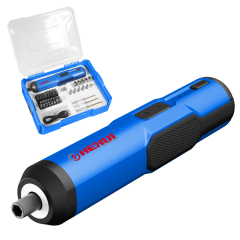 HEHUI 8V Cordless Screwdriver 1/4" Chuck Small Battery Powered Rechargeable Electric Screwdrivers with LED Worklight