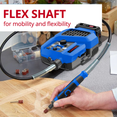 HEHUI 20V Stationary Cordless Rotary Tool Set Flex Shaft Variable Speed with LCD Display Cutting Polishing Tools Kits