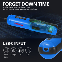 HEHUI 8V Cordless Screwdriver 1/4" Chuck Small Battery Powered Rechargeable Electric Screwdrivers with LED Worklight