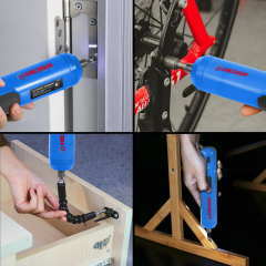 HEHUI 8V Cordless Screwdriver 1/4" Chuck Small Battery Powered Rechargeable Electric Screwdrivers with LED Worklight