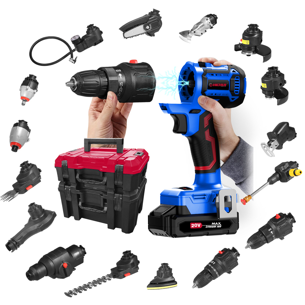HEHUI 20V Brushless Interchangeable Power Tool Variable Speed up to 24000 RPM Battery Powered Angle grinder