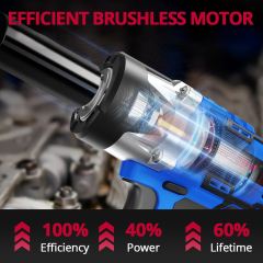 HEHUI Cordless Impact Wrench 1/2 inch (13mm) 20V Battery Power 210Nm Variable Speed Electric Impact Wrenches