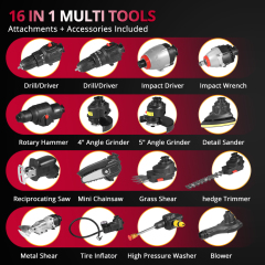 HEHUI 20V Brushless Interchangeable Power Tool Variable Speed up to 24000 RPM Battery Powered Angle grinder