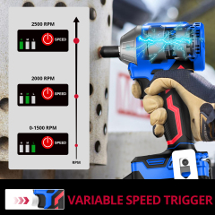 HEHUI Cordless Impact Wrench 3/8 inch (10mm) 20V Battery Power 250Nm Variable Speed 3250 RPM Electric Wrenches