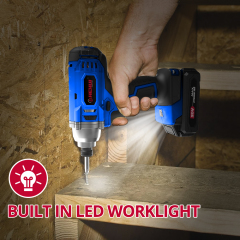 HEHUI Cordless Impact Driver 1/4" Compact Handheld Battery Variable Speed Wireless Power Drivers