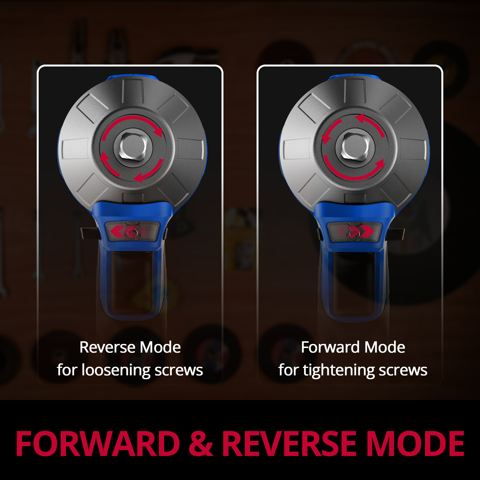 HEHUI Cordless Impact Wrench 3/8 inch (10mm) 20V Battery Power 250Nm Variable Speed 3250 RPM Electric Wrenches