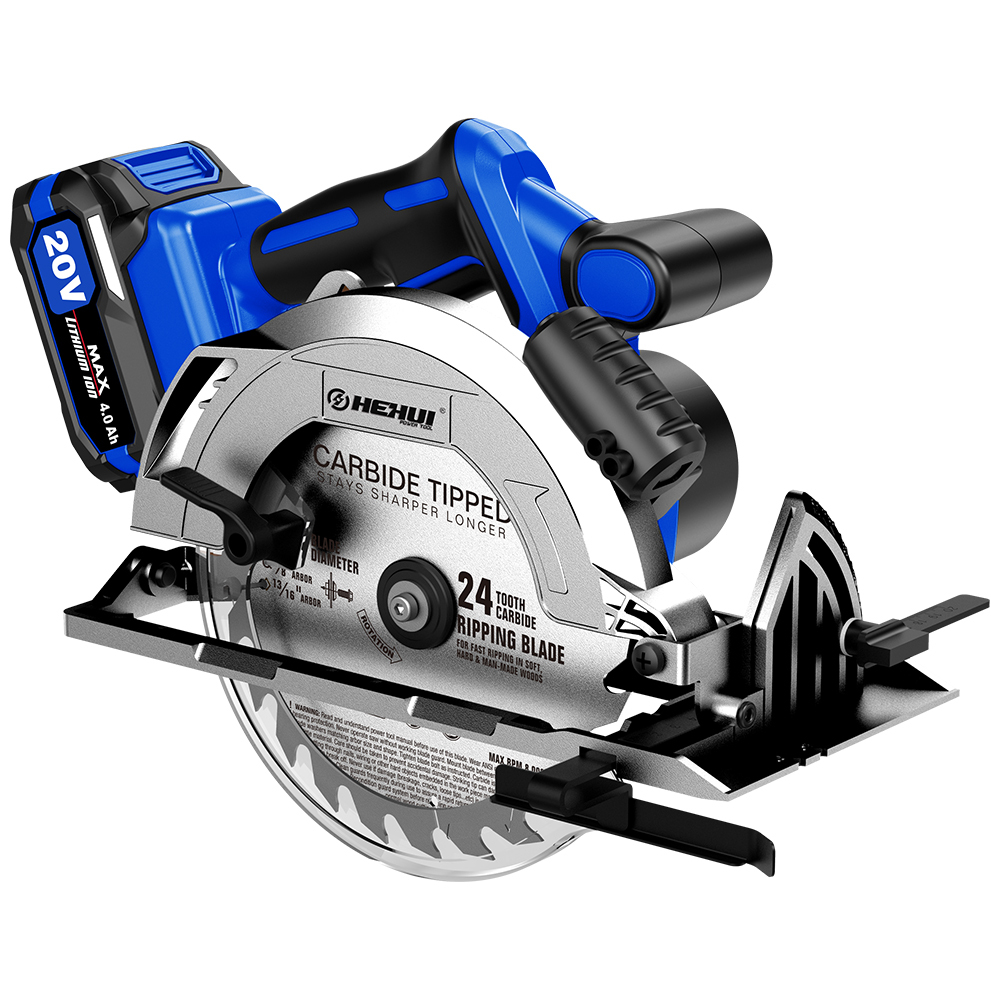 HEHUI 20V Max Cordless Circular Saw 7 1/2" Battery Powered 4500RPM Handheld Lightweight Circular Power Saws