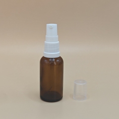 Glass bottle with plastic lotion pump. 5ml 10ml 15ml 20ml 30ml 50ml 100ml in stock for wholesale.