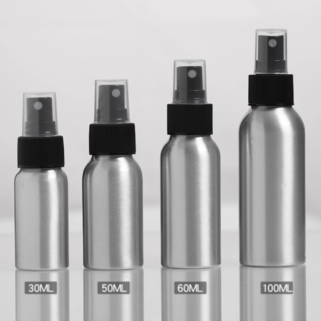 Aluminum bottle with mist sprayer，30ml 50ml 100ml 120ml 150ml 200ml 250ml 300ml in stock.