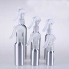 Aluminum bottle with hand mist sprayer，30ml 50ml 100ml 120ml 150ml 200ml 250ml 300ml in stock.