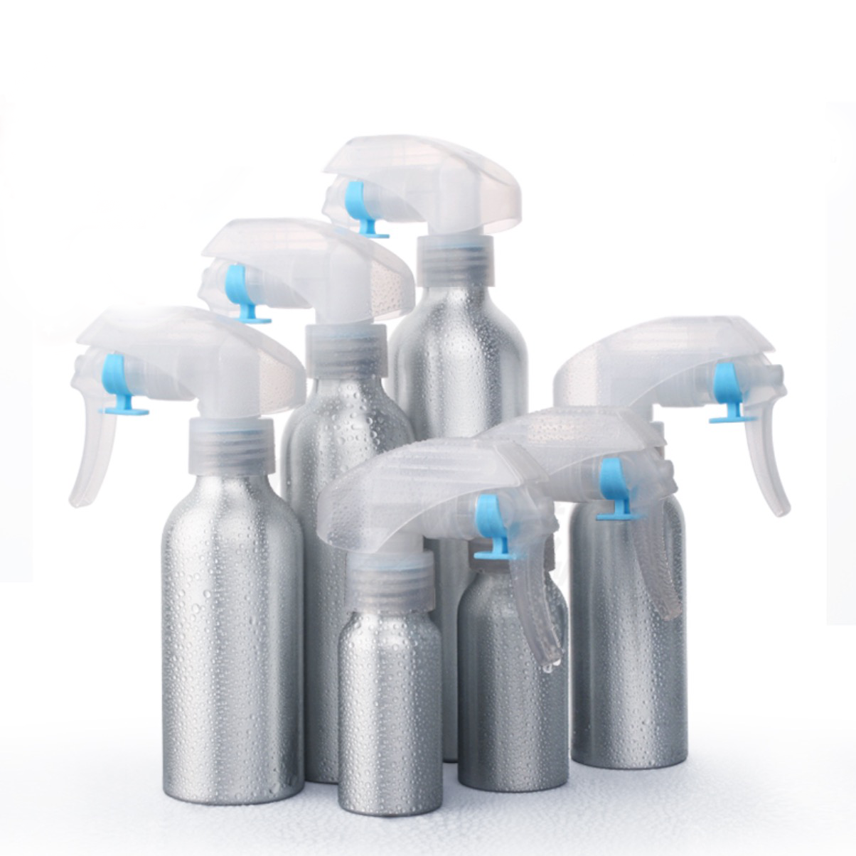 Aluminum bottle with Ultra-fine hand mist sprayer，30ml 50ml 100ml 120ml 150ml 200ml 250ml 300ml in stock.