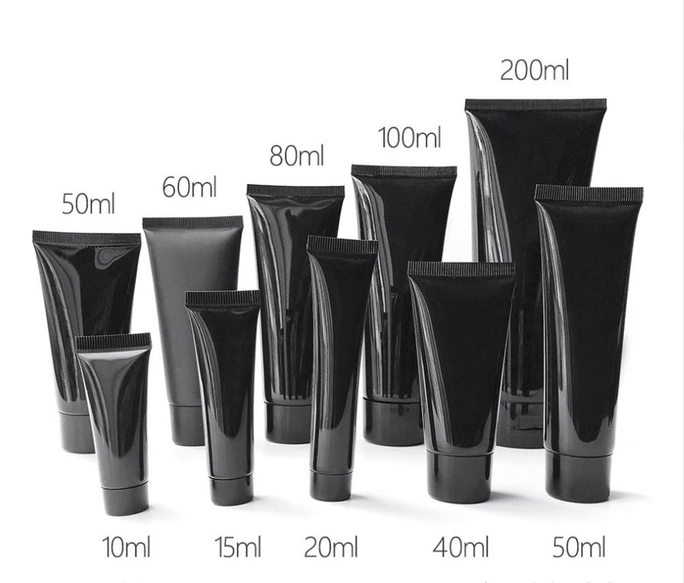 5-200g/ml black cosmetic hose, in stock, hot sale
