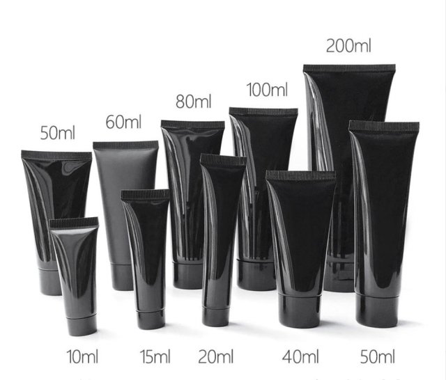 5-200g/ml black cosmetic hose, in stock, hot sale