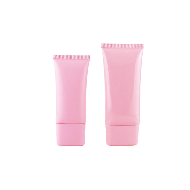30/50g/ml pink ultra-flat hose isolation cream protective lotion hand cream packaging empty bottle plastic