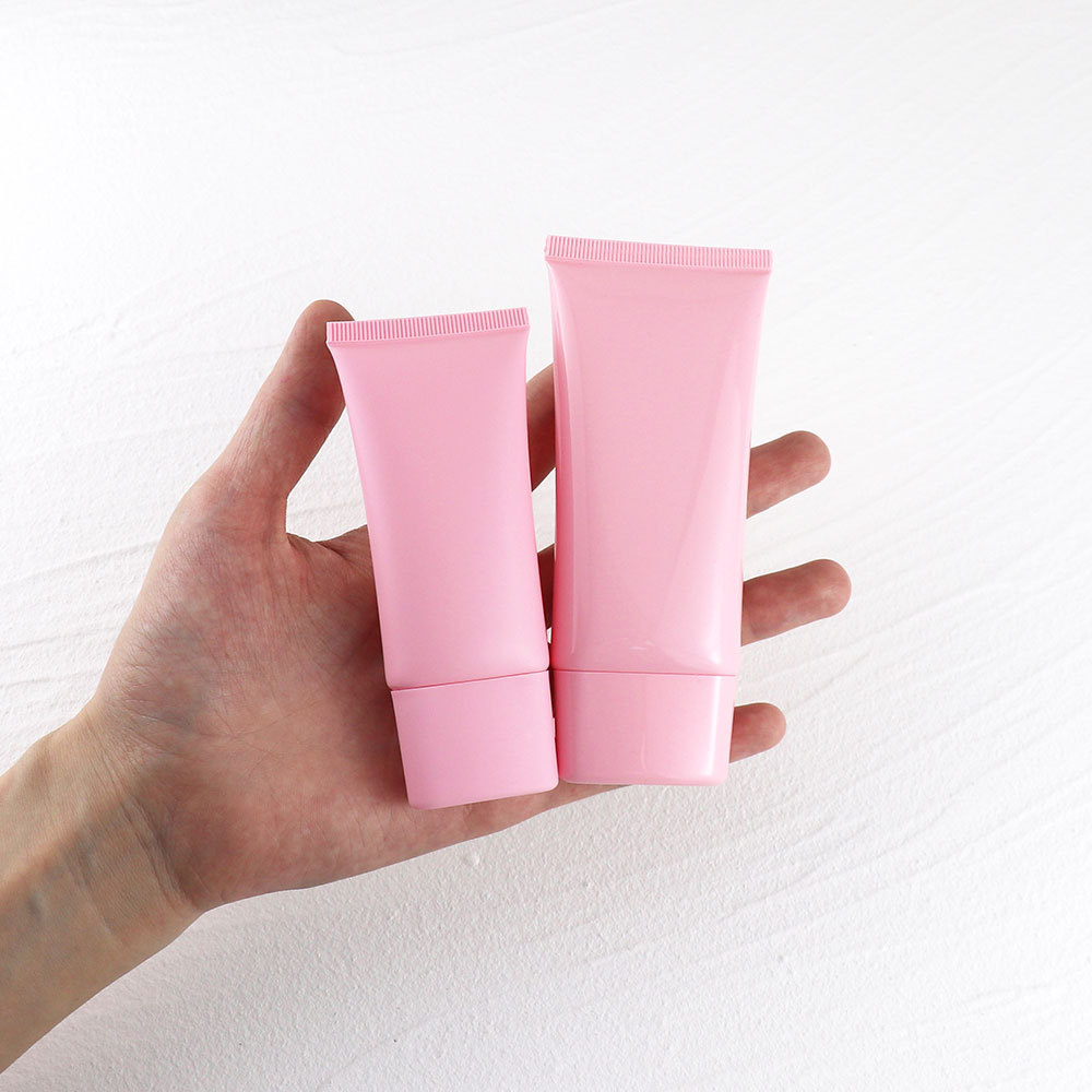30/50g/ml pink ultra-flat hose isolation cream protective lotion hand cream packaging empty bottle plastic
