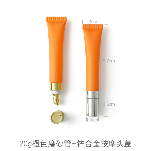 20ml/g orange frosted matte cosmetic plastic tube, in stock,best recommendation
