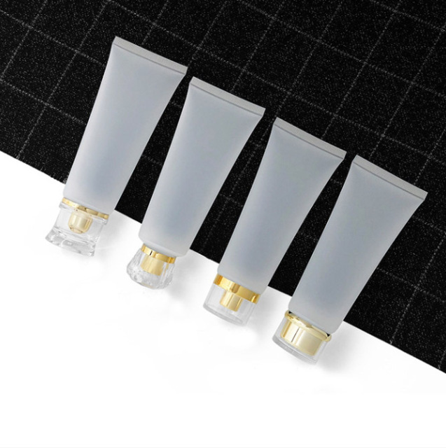 100ml transparent frosted cosmetic tube，in stock, hot sale