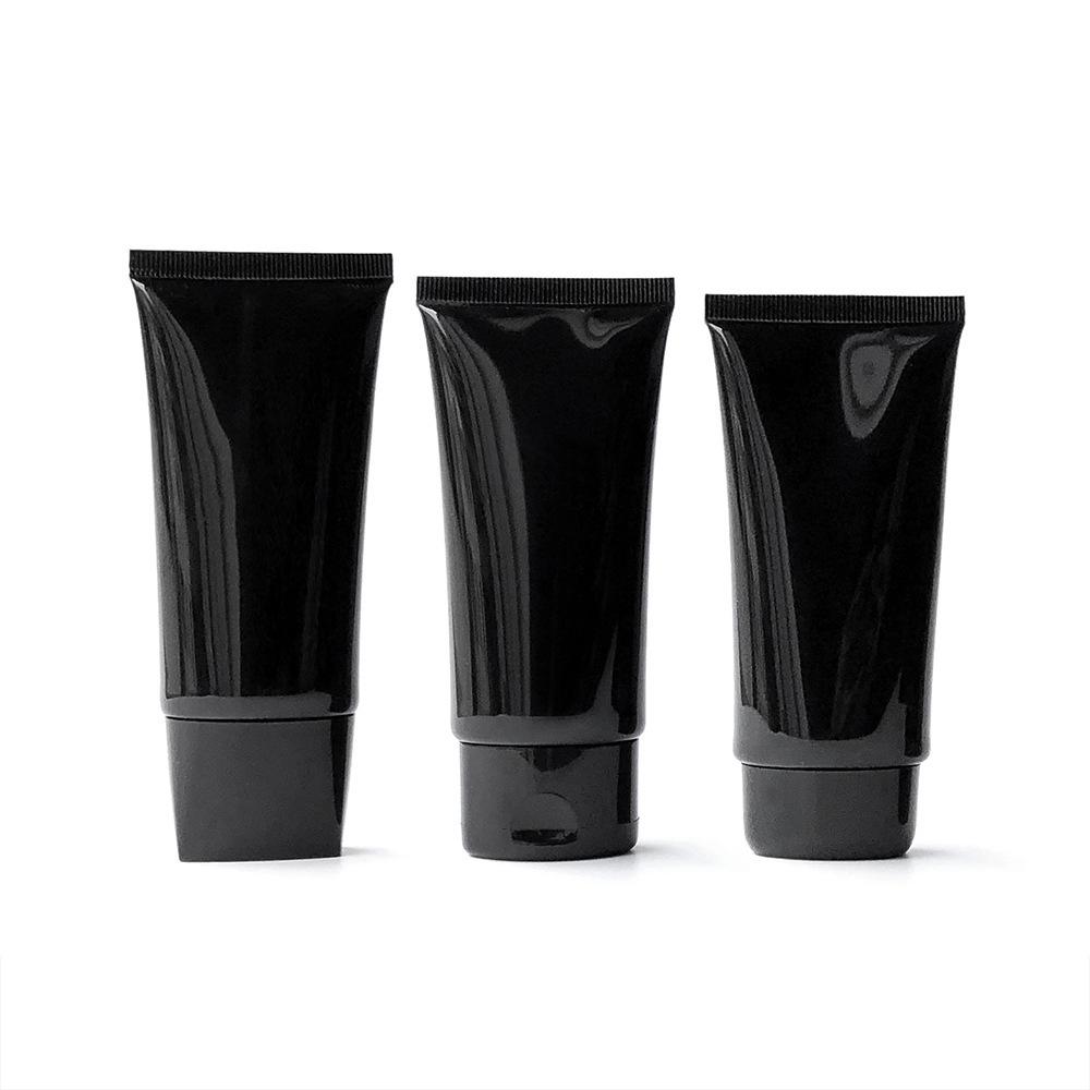 [In stock]50g/ml black flat tube cosmetic hose,hot sale