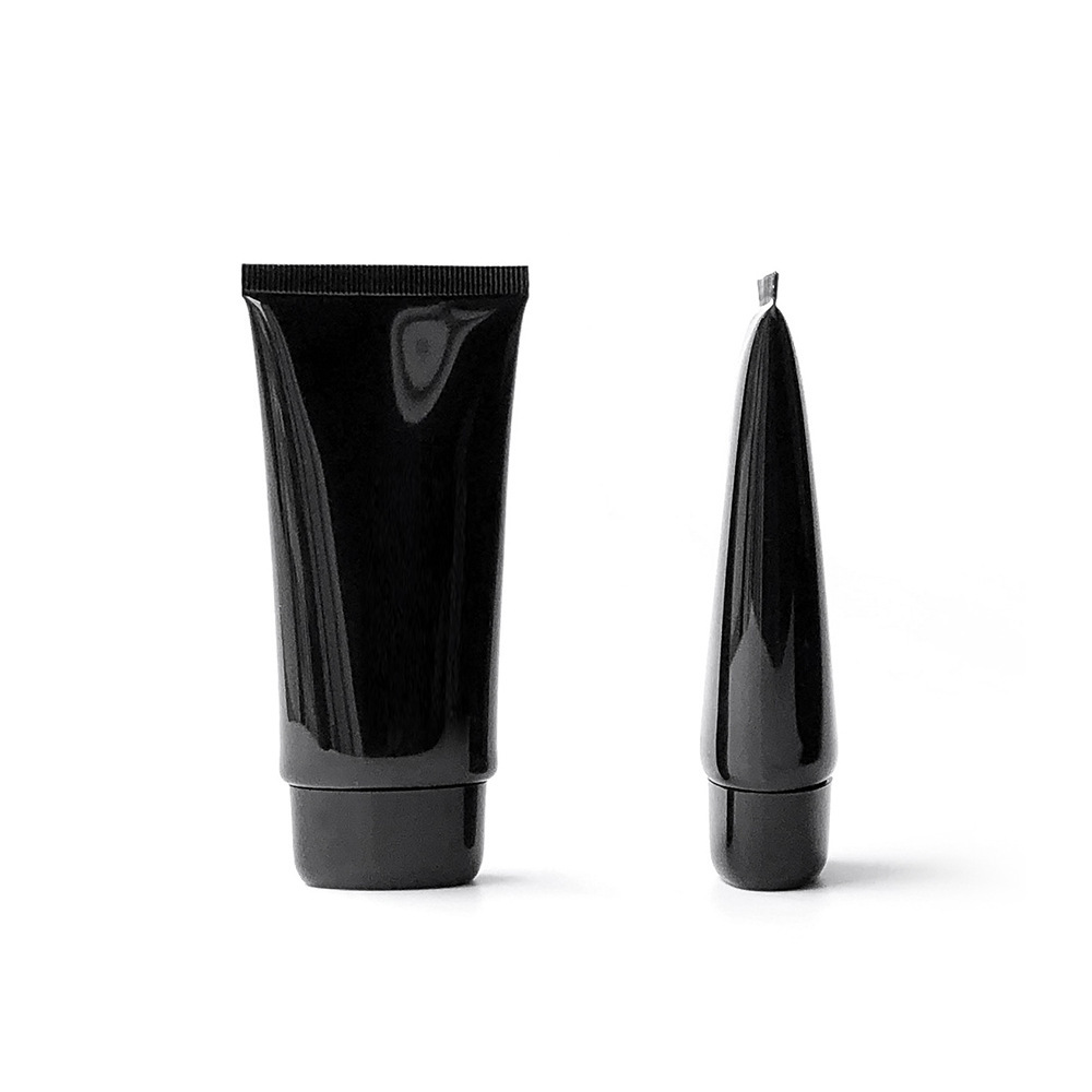 [In stock]50g/ml black flat tube cosmetic hose,hot sale