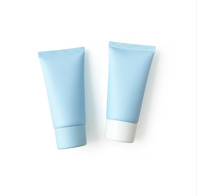 [In stock]50g frosted light blue cosmetic tube,hot sale