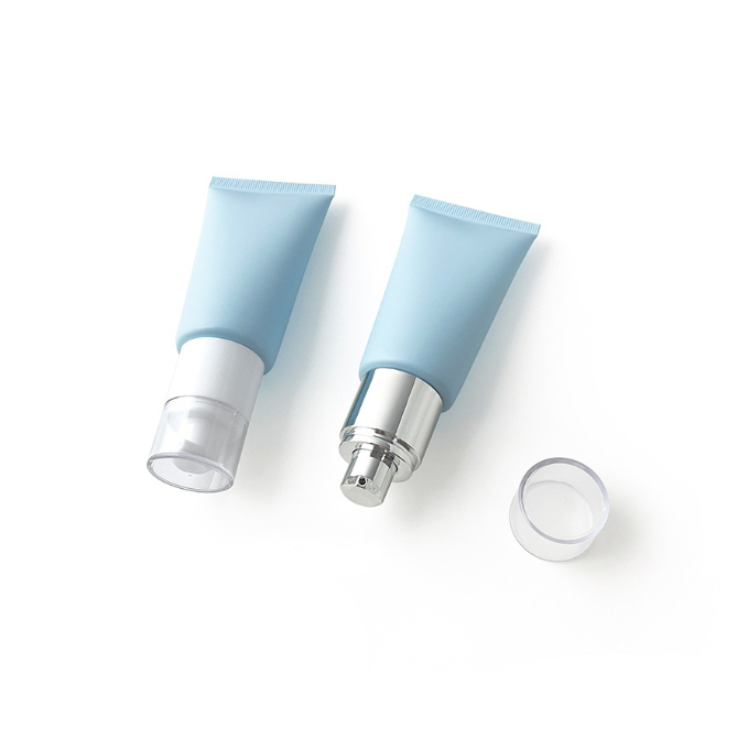 [In stock]50g frosted light blue cosmetic tube,hot sale