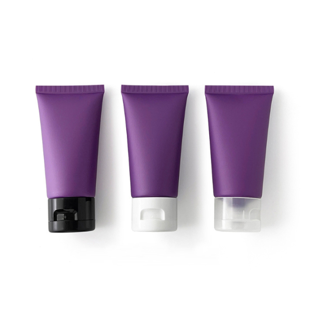 [In stock]50g/ml purple frosted matte cosmetic tube,hot sale