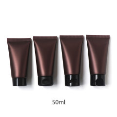 [In stock]20/50/100/150g/ml brown frosted cosmetic hose plastic bottle，hot sale