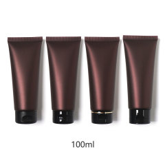 [In stock]20/50/100/150g/ml brown frosted cosmetic hose plastic bottle，hot sale