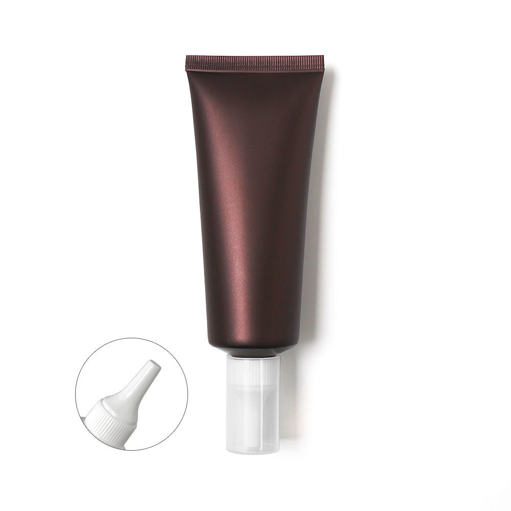 [In stock]20/50/100/150g/ml brown frosted cosmetic hose plastic bottle，hot sale