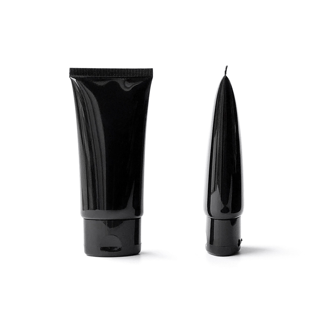 [In stock]50g/ml black flat tube cosmetic hose,hot sale