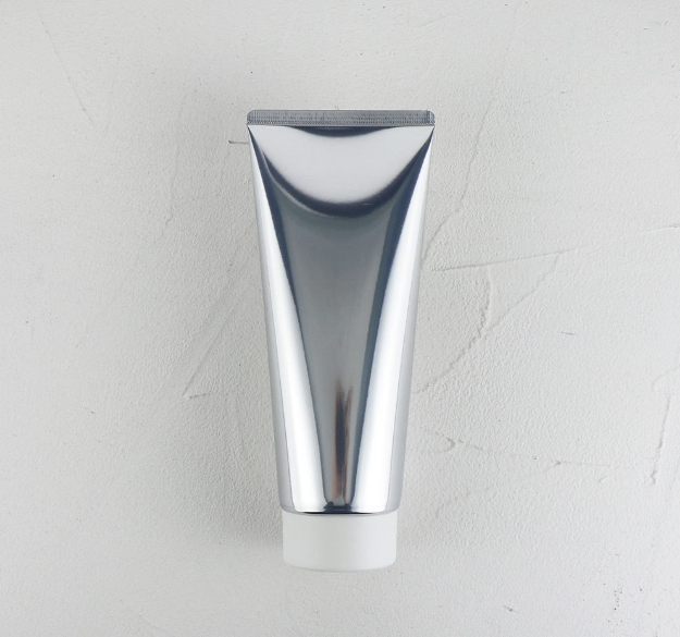 [In stock]200g/ml high gloss silver aluminum plastic tube cosmetic hose, hot sale