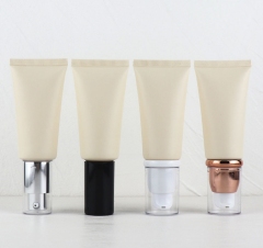 [In stock]40g/ml beige frosted vacuum bottle,hot selling product