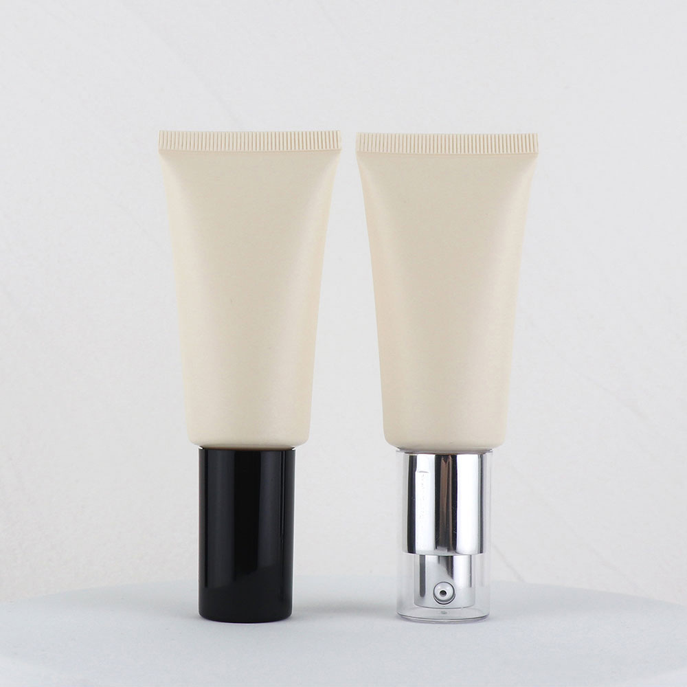 [In stock]40g/ml beige frosted vacuum bottle,hot selling product