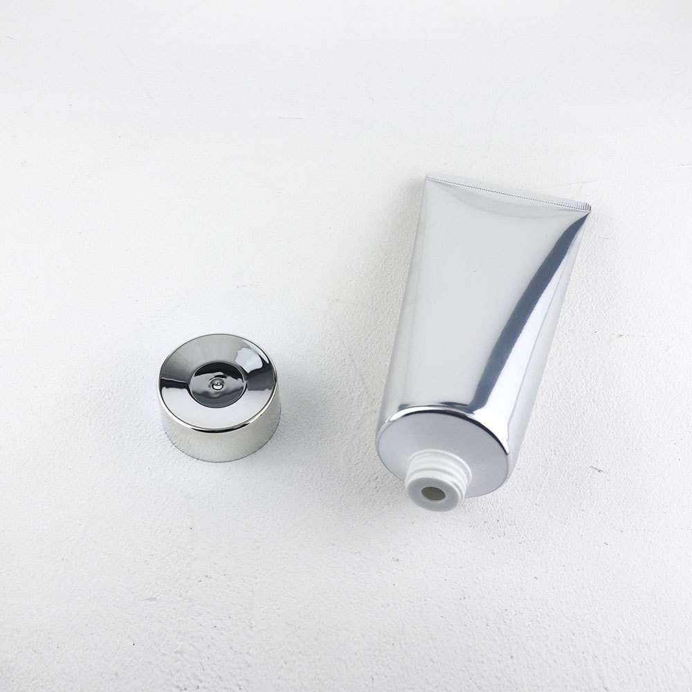 [In stock]200g/ml high gloss silver aluminum plastic tube cosmetic hose, hot sale