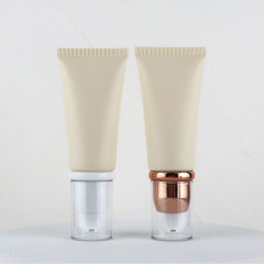 [In stock]40g/ml beige frosted vacuum bottle,hot selling product