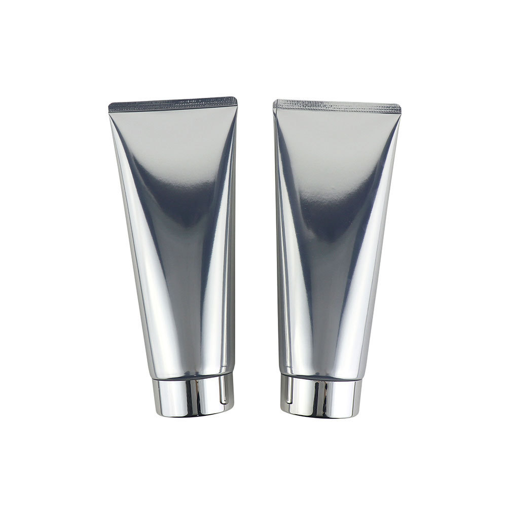 [In stock]200g/ml high gloss silver aluminum plastic tube cosmetic hose, hot sale