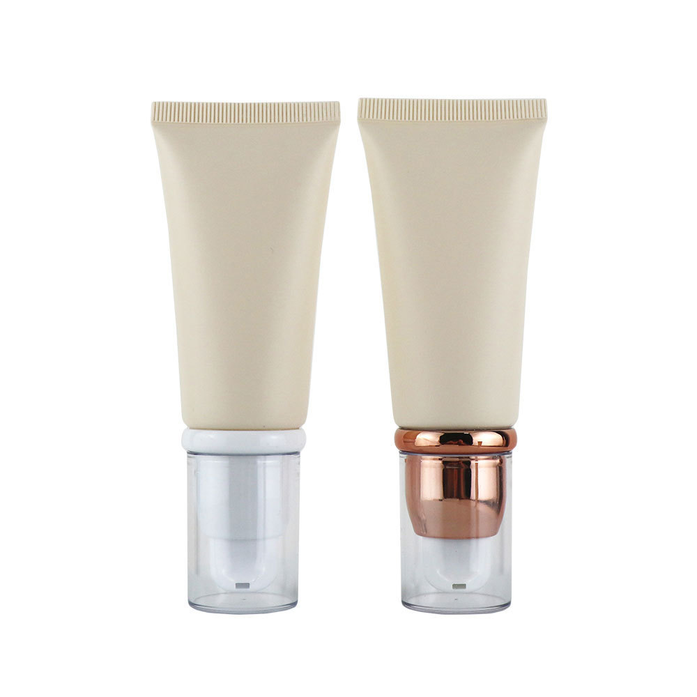 [In stock]40g/ml beige frosted vacuum bottle,hot selling product