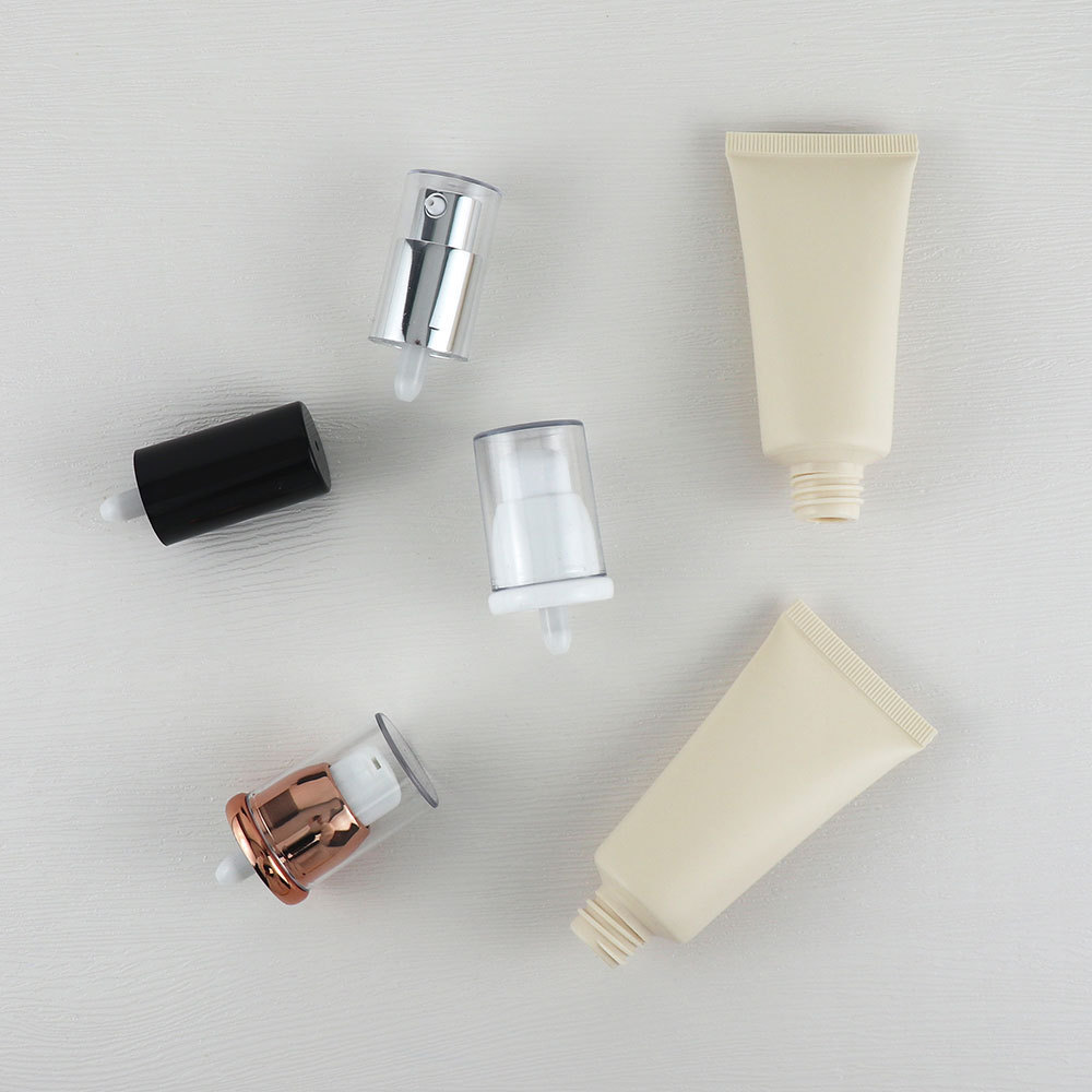 [In stock]40g/ml beige frosted vacuum bottle,hot selling product