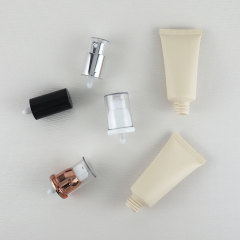 [In stock]40g/ml beige frosted vacuum bottle,hot selling product