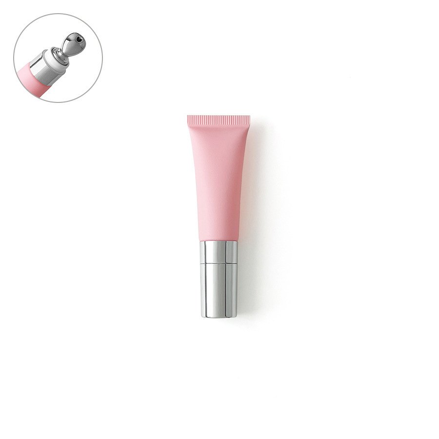 [In stock]10ml/g pink frosted cosmetic plastic hose, roller ball empty bottle,hot selling product