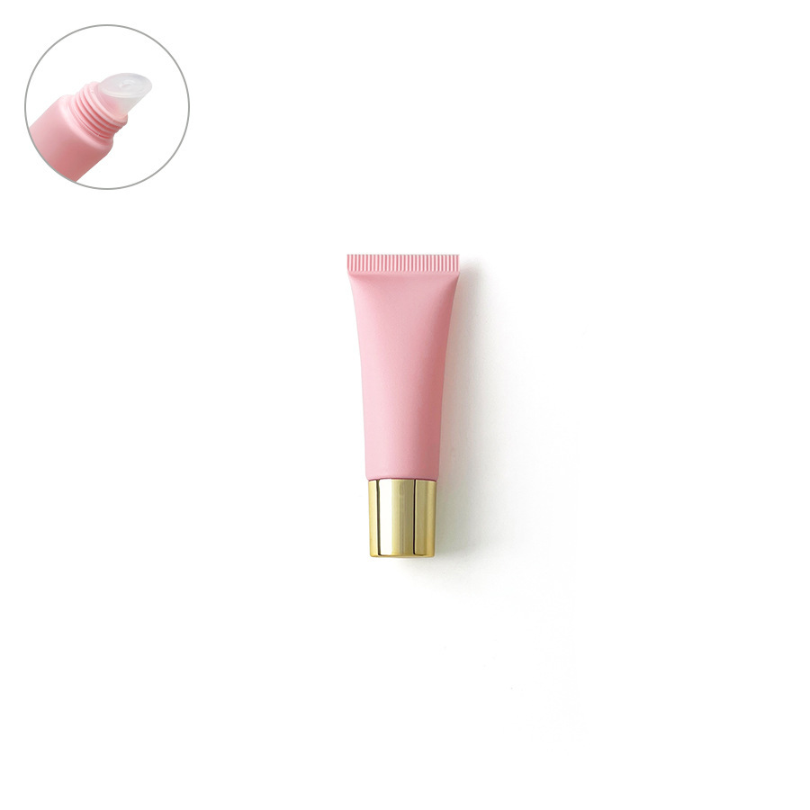 [In stock]10ml/g pink frosted cosmetic plastic hose, roller ball empty bottle,hot selling product