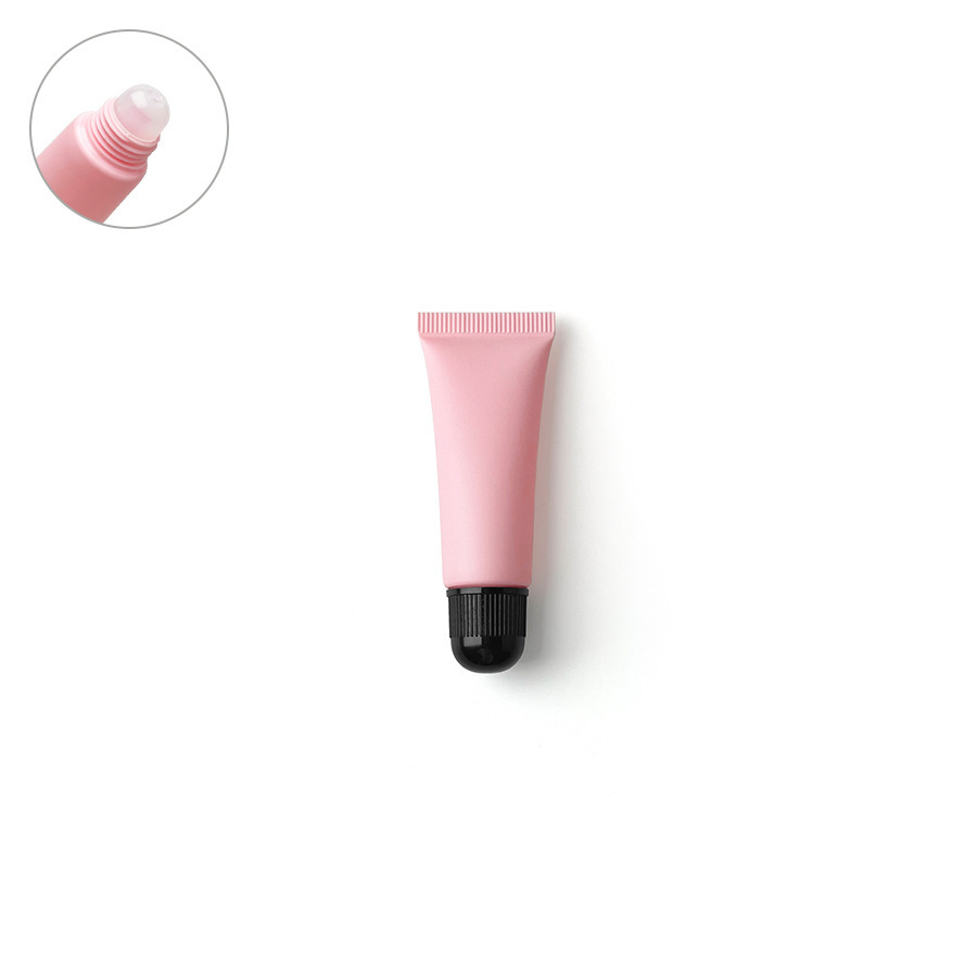 [In stock]10ml/g pink frosted cosmetic plastic hose, roller ball empty bottle,hot selling product