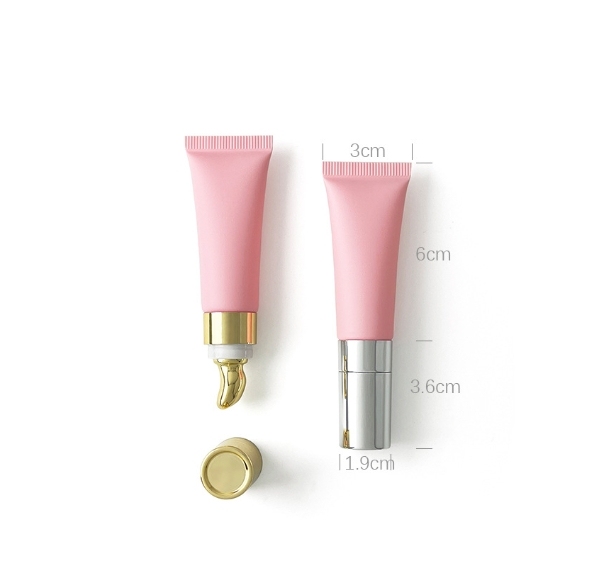 [In stock]10ml/g pink frosted cosmetic plastic hose, roller ball empty bottle,hot selling product
