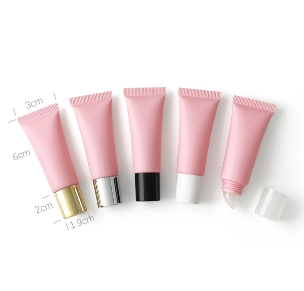 [In stock]10ml/g pink frosted cosmetic plastic hose, roller ball empty bottle,hot selling product
